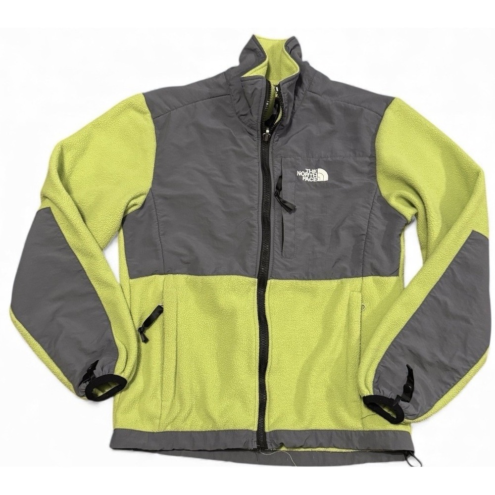 The North Face Polartec Recycled Fleece Jacket Women's S/P Green Gray